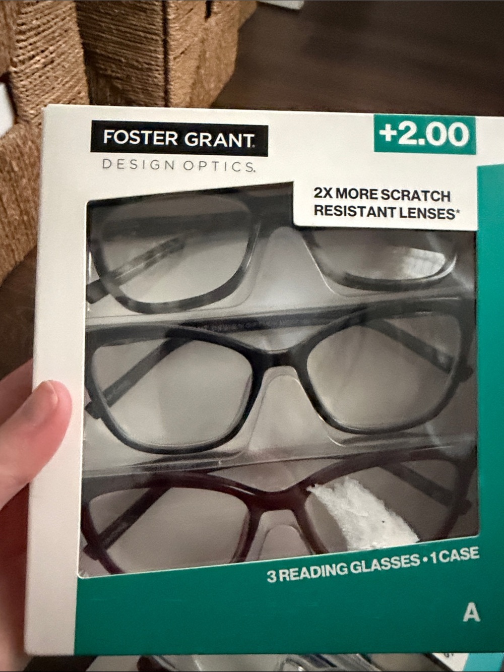 Foster Grant 3-Pack Reading Glasses in Black, Gray, and Brown Frames